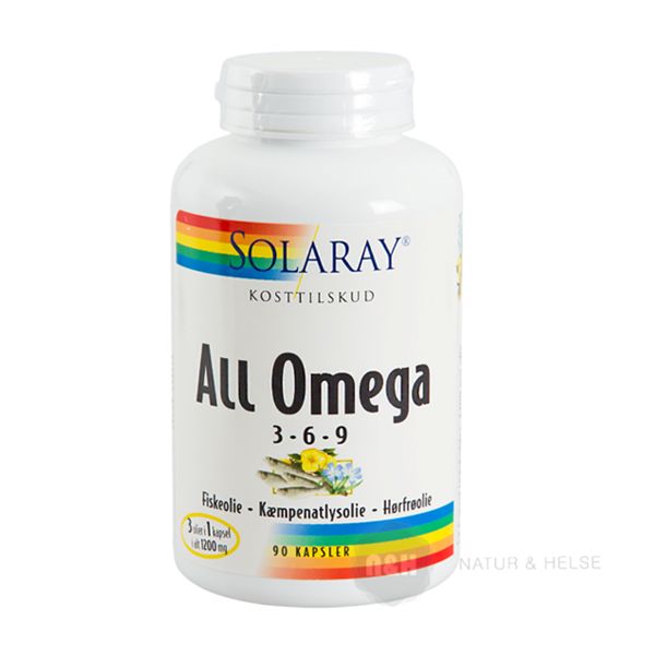 All Omega 3-6-9 Solaray 90 stk.